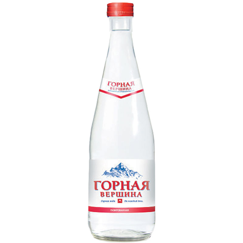 Вода «Горная вершина» газированная 0,5л х 12 бут стекло