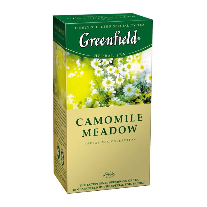 Чай GREENFIELD Camomile Meadow зелёный с ромашкой, 25 пак
