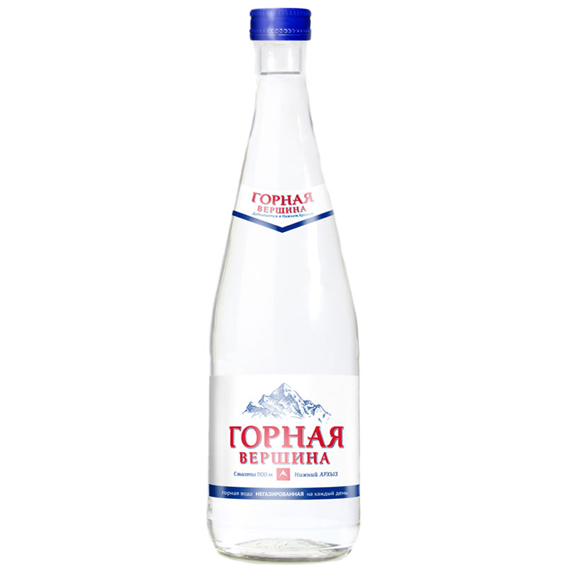 Вода «Горная вершина» негазированная 0,5л х 12 бут стекло