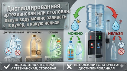 Дистиллированная, артезианская или столовая: какую воду можно заливать в кулер, а какую нельзя
