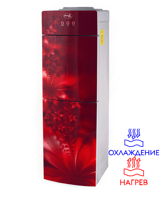 Кулер с нагревом Aqua Well 2-JXD-5 ПЭ стекло