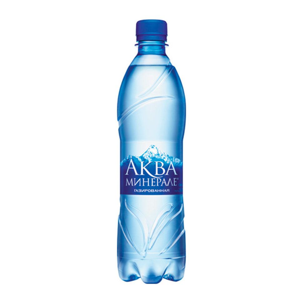 Вода питьевая "АКВА-МИНЕРАЛЕ" газ., пластик, 0,6 л*12 бут