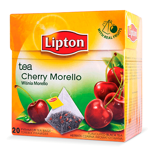 ЛИПТОН Пирамида, Черный Cherry Morello, 20 пак