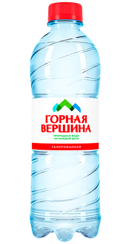 Вода питьевая "Горная вершина" 0.5л*12 шт газ