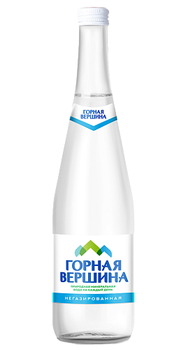 Вода питьевая «Горная вершина» негазированная 0,5л х 12 бут стекло