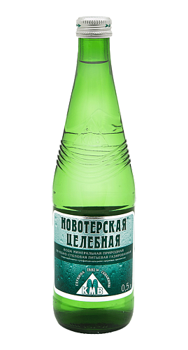 Вода питьевая Новотерская ЭЛИТА газированная 0,5л х 12 бут стекло
