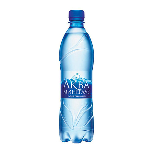 Вода питьевая "АКВА-МИНЕРАЛЕ" газ., пластик, 0,5 л*12 бут